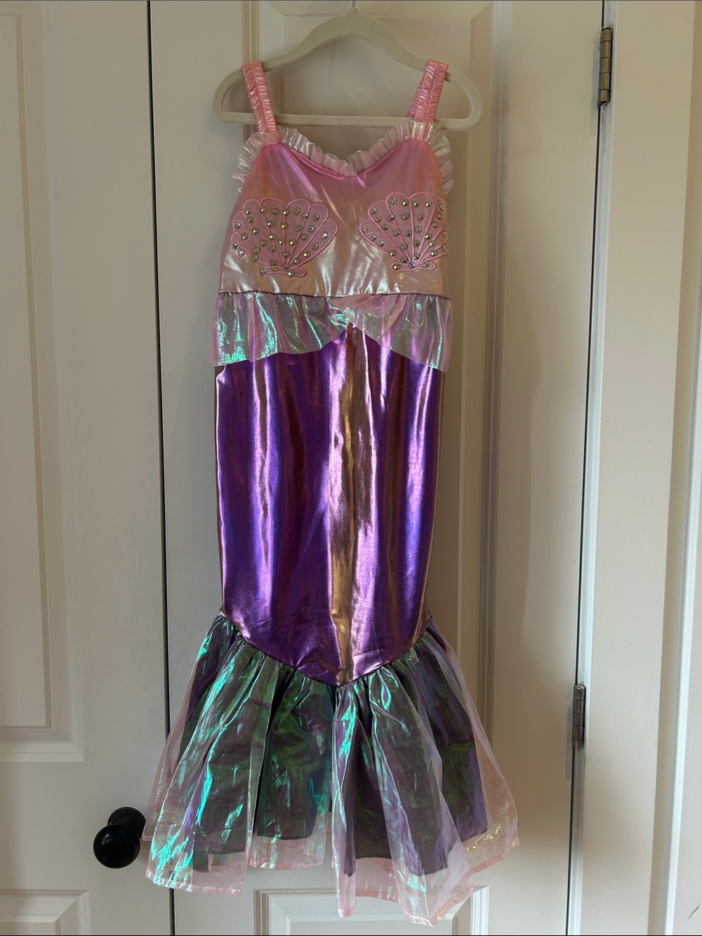Kids Mermaid Costume Dress - Pink & Purple 5-6